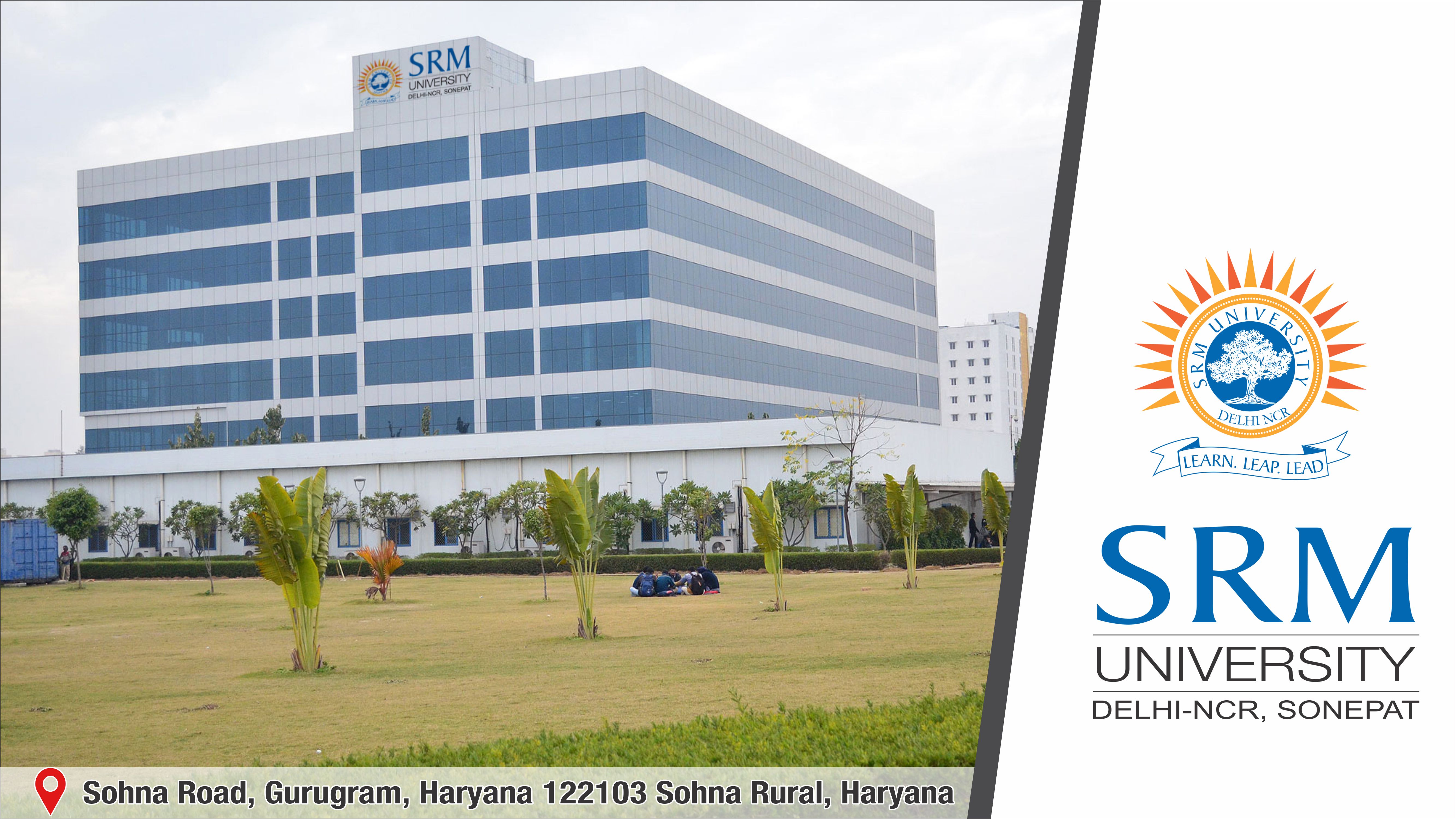 out side view of SRM University, Sonepat